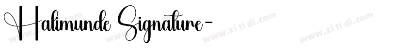 Halimunde Signature字体转换